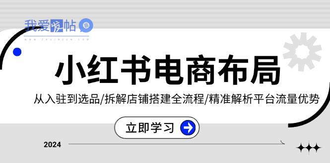 小红书电商布局：从入驻到选品/拆解店铺搭建全流程/精准解析平台流量优势-我爱发帖