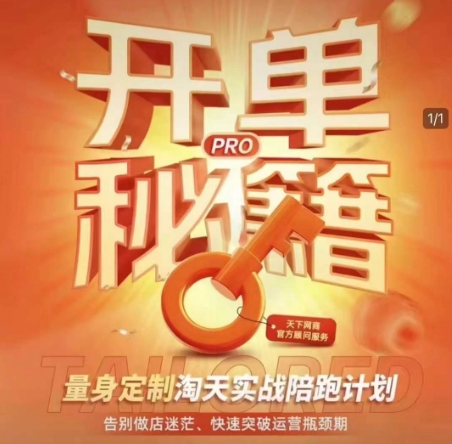 淘宝开单秘籍PRO，量身定制淘天实战陪跑计划，告别做店迷茫、快速突破运营瓶颈期(更新6月)-我爱发帖