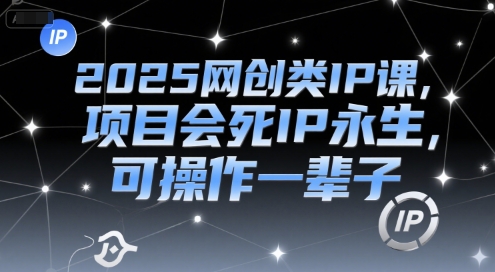 2025网创类IP课，项目会死IP永生，可操作一辈子-我爱发帖