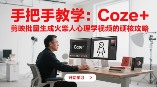 手把手教学：Coze + 剪映批量生成火柴人心理学视频的硬核攻略-我爱发帖