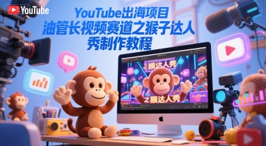 YouTube出海项目，油管长视频赛道之猴子达人秀制作教程-我爱发帖