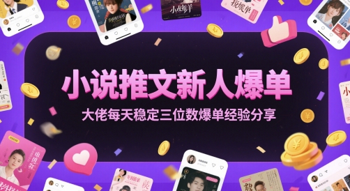 小说推文新人爆单大佬每天稳定三位数爆单经验分享-我爱发帖