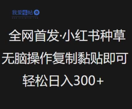 全网首发，小红书种草无脑操作，复制黏贴即可，轻松日入3张-我爱发帖