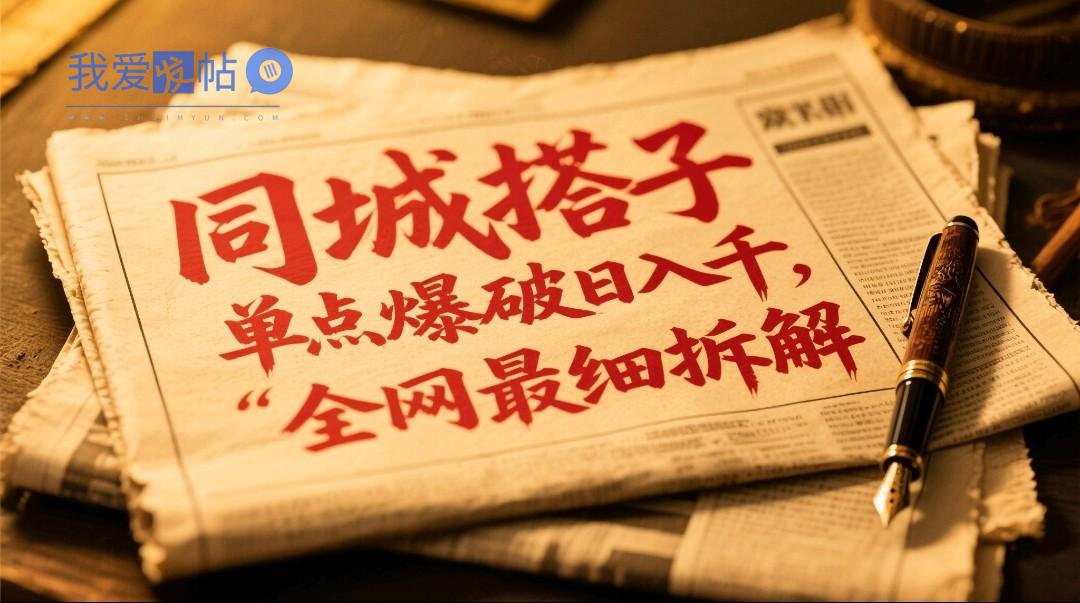同城搭子群19.9单点爆破日入千，搭子组局月入万，全网最细拆解-我爱发帖