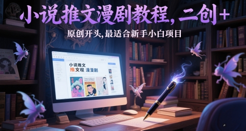 小说推文漫剧教程，二创+原创开头，最适合新手小白项目-我爱发帖