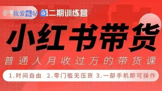 小Red书带货42天训练营 2.0版，宝妈+自由职+上班族+大学生，提高副业收入的大红利项目-我爱发帖