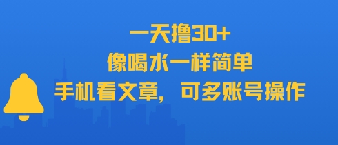 一天撸30+，像喝水一样简单，手机看文章，可多账号操作-我爱发帖