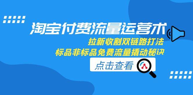 淘宝付费流量运营术，拉新收割双链路打法，标品非标品免费流量撬动秘诀-我爱发帖