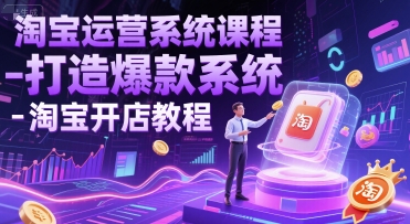 淘宝运营系统课程-打造爆款系统-淘宝开店教程-我爱发帖
