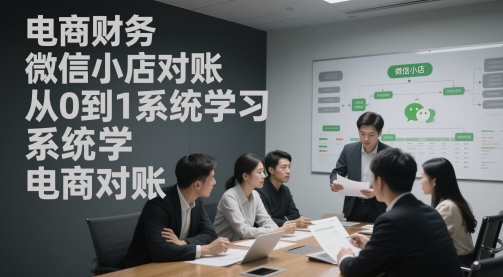 电商财务微信小店对账，从0到1系统学习电商对账-我爱发帖