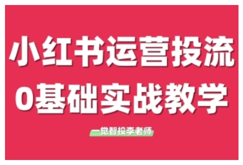 小红书运营投流，小红书广告投放从0到1的实战课，学完即可开始投放(更新)-我爱发帖