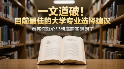付费文章：一文道破！目前最佳的大学专业选择建议，看完你就心里彻底踏实明朗了-我爱发帖