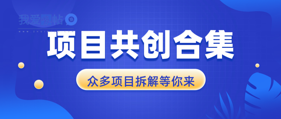 项目共创合集，从0-1全过程拆解，让你迅速找到适合自已的项目-我爱发帖