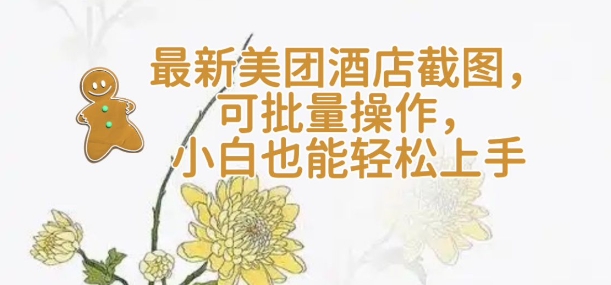 【轻云】最新美团酒店截图，可批量操作，小白也能轻松上手-我爱发帖