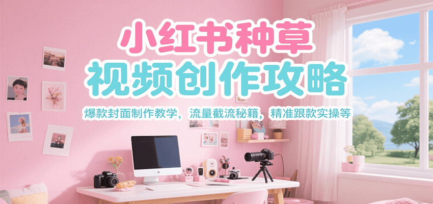 小红书种草视频创作攻略，爆款封面制作教学 ，流量截流秘籍 ，精准跟款实操等-我爱发帖