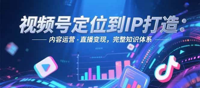 视频号定位到IP打造：账号搭建-内容运营-直播变现，完整知识体系-我爱发帖