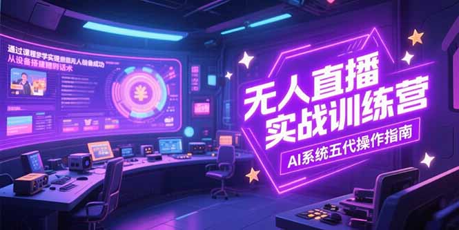无人直播实操训练营，从设备搭建到话术，AI系统五代操作指南(7月更新-我爱发帖