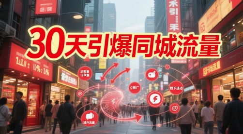 30天引爆同城流量：团购篇 认知篇 流量篇 来客篇 达人篇 老板人设IP篇 投流篇-我爱发帖