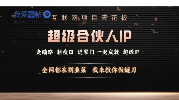 互联网项目天花板，超级合伙人IP，全网都在割韭菜，我来教你做镰刀【仅揭秘】-我爱发帖