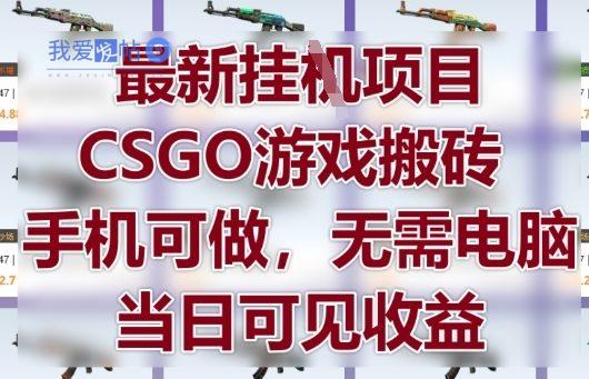 最新挂G项目，CSGO游戏搬砖，手机可做，无需电脑，当日见收益【揭秘】-我爱发帖