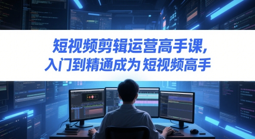 短视频剪辑运营高手课，入门到精通成为短视频高手-我爱发帖